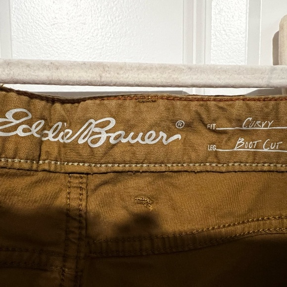 Eddie Bauer, Curvy Boot Cut Brown Corduroy Pants 20W - Picture 5 of 6